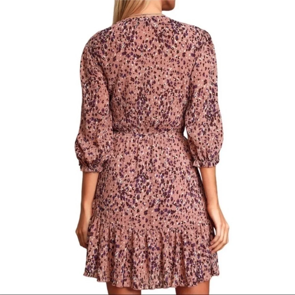 Lulus Parkside Mauve Multi-Print Mini Dress Women Size XS Pink/Purple - Picture 2 of 12